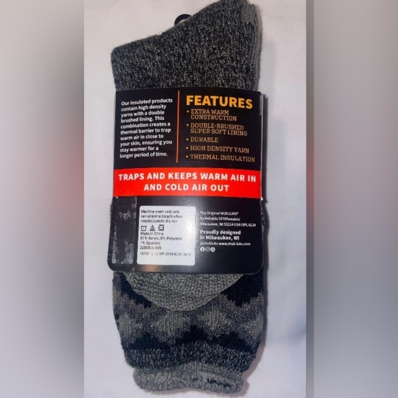 NWT THERMAL SOCKS THERMAL BRUSHED CREW MAXIMUN WARMTH SOFT LINING - Picture 2 of 6